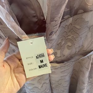 Mauve color high low dress, brand new